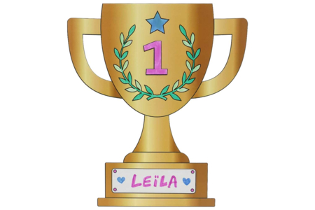 Grandes trofeos en cartón resistente - Formas y dibujos para colorear – 10doigts.fr