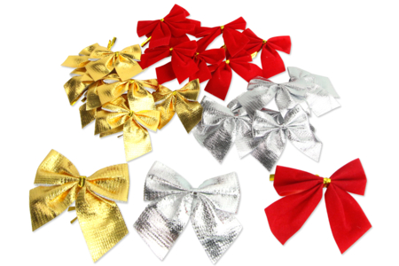 grandes lazos de tela rojo oro rojo - Lazos y cintas – 10doigts.fr