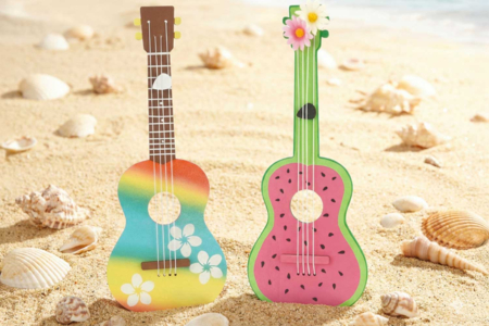 Decorative Wooden Guitar with Elastic - 2 - Wooden Games and Toys - 10doigts.com - Wooden Games and Toys – 10doigts.fr