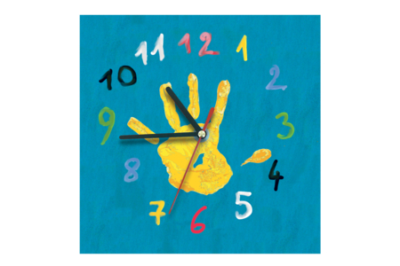 Square Wooden Clock - 4 - Craftable Clocks - 10doigts.com - Craftable Clocks – 10doigts.fr