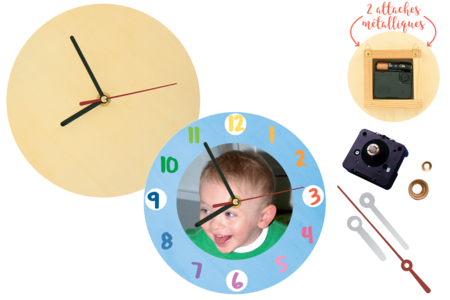 reloj redondo de madera - Relojes para fabricar – 10doigts.fr