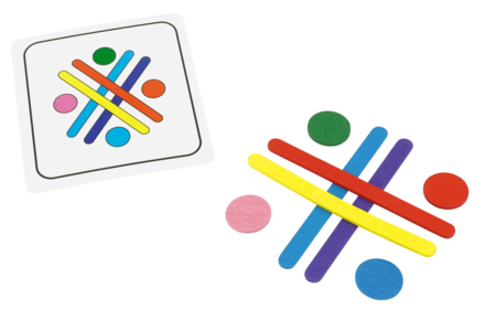 Educational Placement Game with Sticks and Wooden Discs - 2 - Wooden Games and Toys - 10doigts.com - Wooden Games and Toys – 10doigts.fr