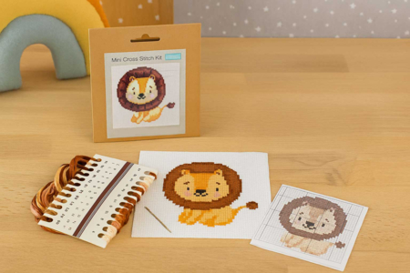 Cross Stitch Kit: Lion - 2 - Sewing Kits - 10doigts.com - Sewing Kits – 10doigts.fr