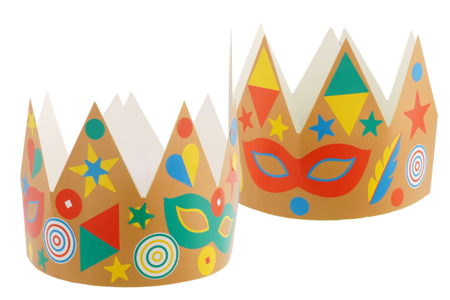 Kit de 4 coronas de carnaval + pegatinas - Kits creativos Carnaval - Actividades manuales y de bricolaje para Carnaval – 10doigts.fr