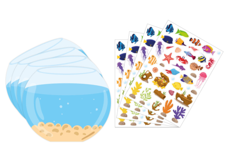 Kit 4 mini mundos gomets Acuario - Kits creativos gomets – 10doigts.fr