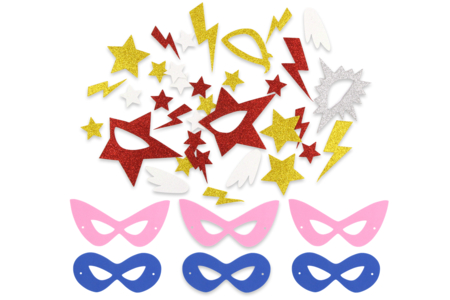 Kit 6 máscaras de superhéroes de caucho suave - Máscaras creativas para niños – 10doigts.fr