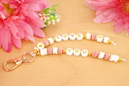 “LOVE YOU” Jewelry Kit - 2 Pieces - 1 - Keychains - 10doigts.com - Keychains – 10doigts.fr