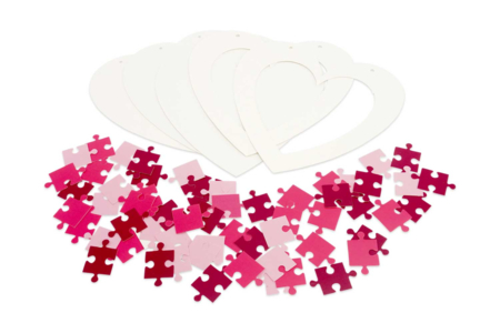 Kit de marcos corazón puzzle - set de 4 marcos - Kits creativos para el Día de la Madre – 10doigts.fr