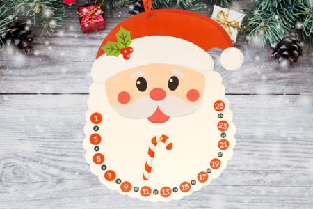 kit Calendario de Adviento Papá Noel en cartón fuerte - Calendarios de Adviento – 10doigts.fr