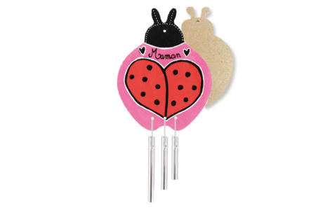 Ladybug Wind Chimes Kit - 5 Pieces - 0 - Wooden Decorative Suspensions - 10doigts.com - Wooden Decorative Suspensions – 10doigts.fr