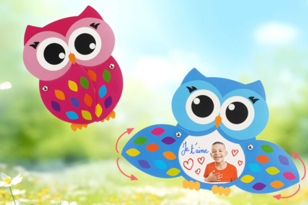 Owl Mobile Card Kit - 6 Cards - 3 - Card Making Kits - 10doigts.com - Card Making Kits – 10doigts.fr