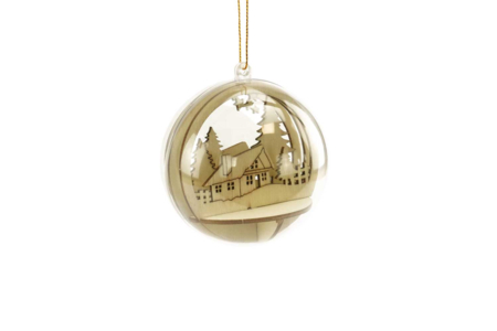 Creative Kit of 10 Transparent Christmas Baubles with Wooden Scene to Assemble and Decorate - DIY Christmas Ornaments – 10doigts.fr