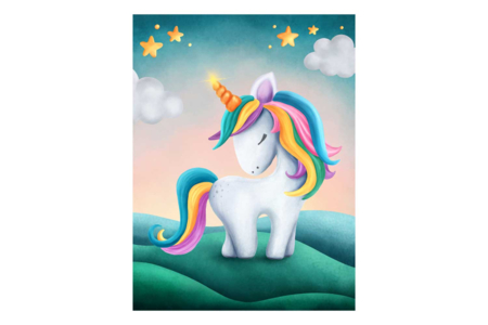 Diamond Painting Kit, Unicorn - 15 x 20 cm - 1 - Diamond Painting: Complete Kit - 10doigts.com - Diamond Painting: Complete Kit – 10doigts.fr