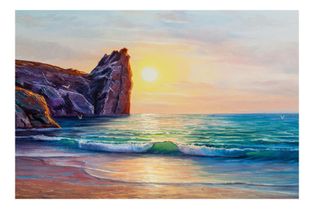 Coastal Cliff Diamond Painting Kit - 50 x 40 cm - 1 - Diamond Painting: Complete Kit - 10doigts.com - Diamond Painting: Complete Kit – 10doigts.fr