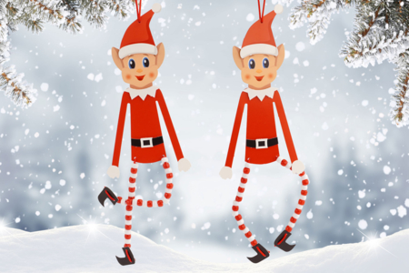 Hanging Mischievous Elf Kit - 4 Pieces - 1 - Christmas Garland and Ornaments - 10doigts.com - Christmas Garland and Ornaments – 10doigts.fr