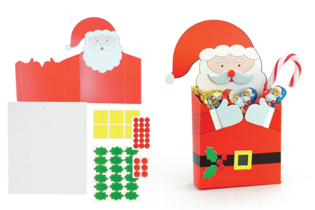 kit de Papá Noel caja de cartón roja - Kits creativos de Navidad para los niños – 10doigts.fr