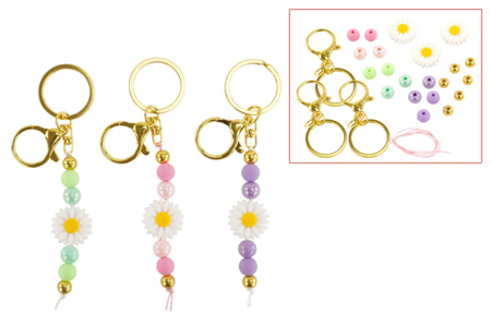 Flower Keychain Kit - 3 Pieces - 1 - Jewelry Kits - 10doigts.com - Jewelry Kits – 10doigts.fr