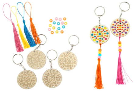 Kit llavero Mandalas en madera - Llaveros – 10doigts.fr