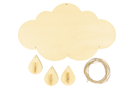 Wooden Cloud Photo Holder Kit - 3 - Wood Crafts - 10doigts.com - Wood Crafts – 10doigts.fr