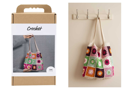 Kit bolso de ganchillo en cuadrados Granny  - Kits Mercería – 10doigts.fr