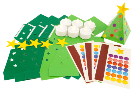 Kit de árboles luminosos + velas y gomets - Portavelas de Navidad – 10doigts.fr
