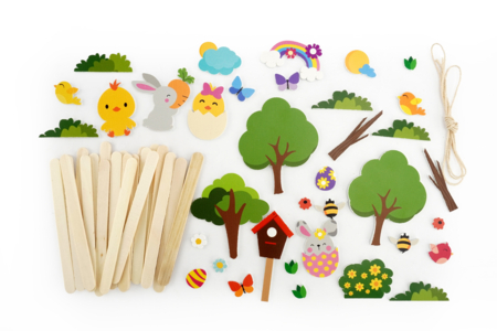 Easter Scene Kit to Assemble - 4 Pieces - 2 - Easter Craft Kits - 10doigts.com - Easter Craft Kits – 10doigts.fr