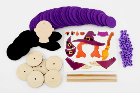 kit brujas de fieltro - Kits creativos de Halloween – 10doigts.fr
