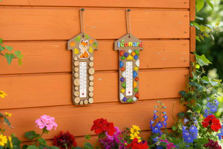Wooden House Thermometers Kit - 4 Pieces - 2 - Wooden Objects for the Home - 10doigts.com - Wooden Objects for the Home – 10doigts.fr