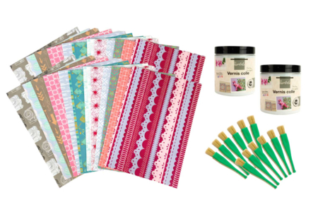Kit barniz-cola especial comunidades - Barniz-Collage - Artes plásticas – 10doigts.fr
