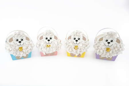 Kits de cestas de ovejas - 4 unidads - Cestas de Pascua – 10doigts.fr