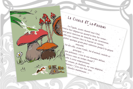 Fables of La Fontaine Cards - 1 - Card Making Crafts: Our Creative Ideas for Children - 10doigts.com - Card Making Crafts: Our Creative Ideas for Children – 10doigts.fr