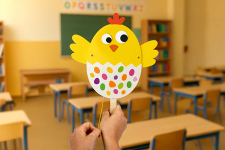 Articulated Chick Puppet - 1 - Easter Craft Kits - 10doigts.com - Easter Craft Kits – 10doigts.fr