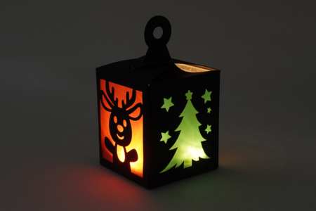 Christmas Stained Glass Lantern Kit - 4 Pieces - 5 - Christmas Lanterns - 10doigts.com - Christmas Lanterns – 10doigts.fr