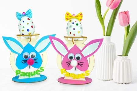 conejo de pascua huevera - Actividades manuales DIY Pascua – 10doigts.fr