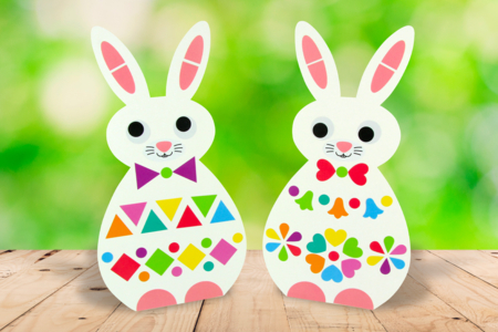 Easter Bunny Kit + Stickers - 2 pcs - 2 - Easter Craft Kits - 10doigts.com - Easter Craft Kits – 10doigts.fr