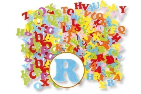 Letras mayúsculas en fieltro autoadhesivo - Pegatinas de fieltro – 10doigts.fr