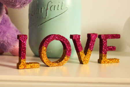 letras brillo love - Deco en madera cruda – 10doigts.fr