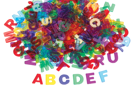 Translucent Plastic Letters - 260 Pieces - 1 - Stick-on Decorations - 10doigts.com - Stick-on Decorations – 10doigts.fr