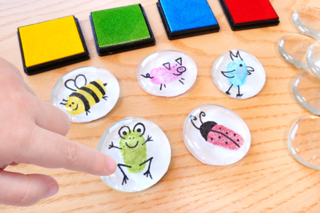 imán huella de dedos niños animales tinta - !! Viejitos tutoriales a eliminar !! – 10doigts.fr