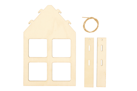 Wooden Houses with Frame Windows - 6 Pieces - 3 - Wooden Photo Frames - 10doigts.com - Wooden Photo Frames – 10doigts.fr