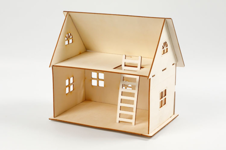 maqueta 3D casa - Maquetas en madera – 10doigts.fr