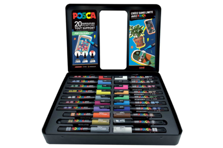 POSCA Case - 20 Markers - 2 - POSCA Markers - 10doigts.com - POSCA Markers – 10doigts.fr