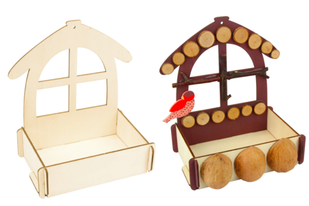 Wooden House Feeder to Assemble - 3 - Wooden Birdhouses and Feeders - 10doigts.com - Wooden Birdhouses and Feeders – 10doigts.fr