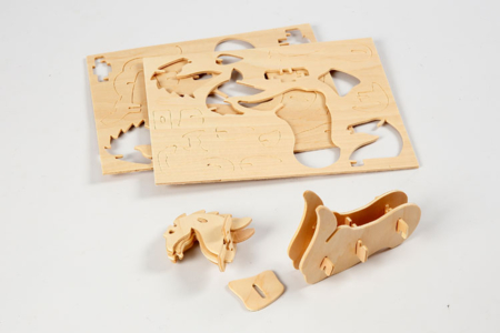 3D Wooden Horse or Unicorn Model Kit - 6 - Wood Models - 10doigts.com - Wood Models – 10doigts.fr