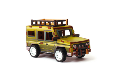 Friction Vehicle Model - 4 x 4 - 2 - Wood Models - 10doigts.com - Wood Models – 10doigts.fr