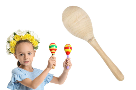 maracas para decorar - Instrumentos de madera – 10doigts.fr