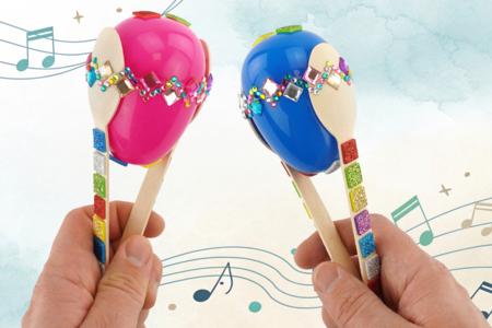 DIY Maracas - 1 - Carnival, Mardi Gras Crafts - 10doigts.com - Carnival, Mardi Gras Crafts – 10doigts.fr