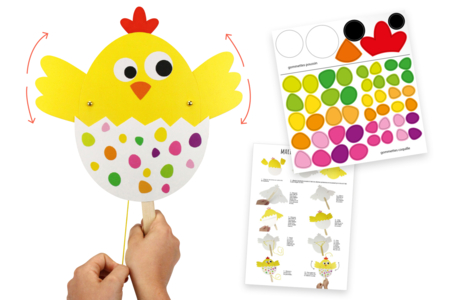 Articulated Chick Puppet - 2 - Easter Craft Kits - 10doigts.com - Easter Craft Kits – 10doigts.fr