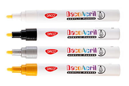 marcador pintura acrílica blanco negro oro plata - Marcadores de pintura – 10doigts.fr