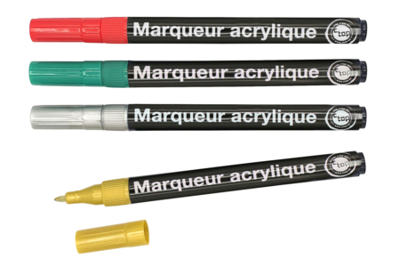 Christmas Paint Markers, Fine Tip - 4 Pieces - 1 - Paint Markers - 10doigts.com - Paint Markers – 10doigts.fr